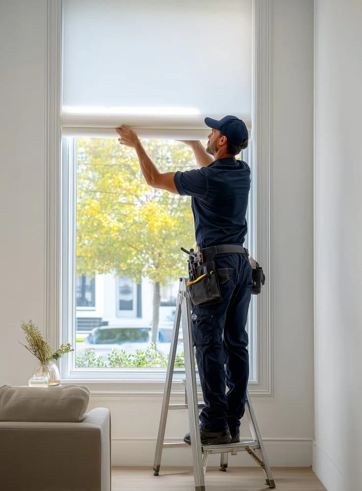 Professional blind installation