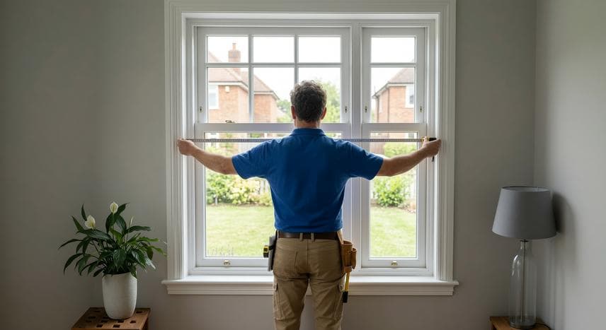 Measuring a window for custom blinds