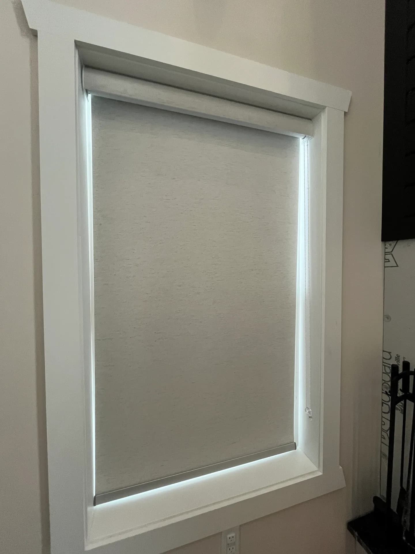 Office space with vertical blinds